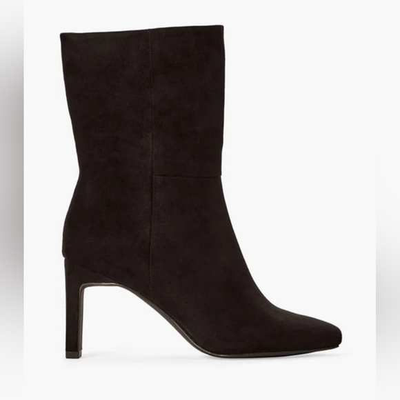 ๐๏ธ๐๏ธ๐๏ธ SIZE 10 BLACK  SQUARE TOE BLOCK HEEL WITH ZIPPER CLOSURE - Picture 7 of 7